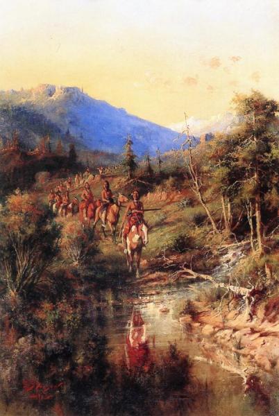 Return Of Chief Joseph And His Tribe by Edgar Samuel Paxson Oil Painting Reproductions