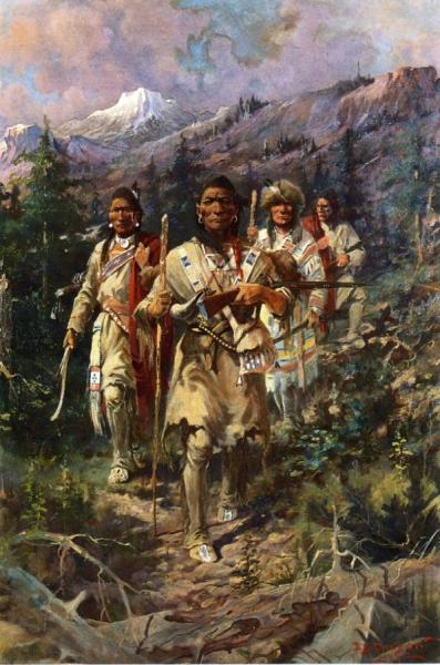 Seeking The White Man's Book by Edgar Samuel Paxson Oil Painting Reproductions