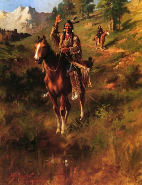 Sign Of Peace by Edgar Samuel Paxson Oil Painting Reproductions