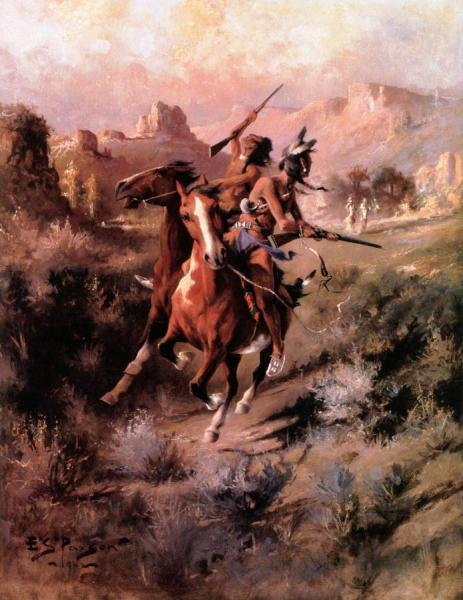 The Last Shot by Edgar Samuel Paxson Oil Painting Reproductions