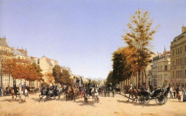 View Of The Champs-elysées From The Place De L'etoile by Edmond-georges Grandjean