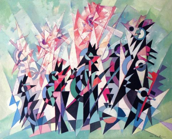 Cubo-futurist Composition by Edmond Van Dooren