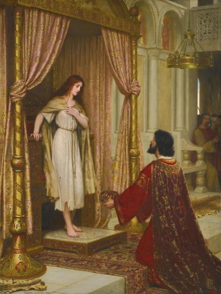 A King And A Beggar Maid by Edmund Blair Leighton Oil Painting Reproductions