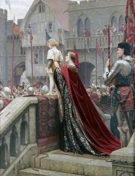 A Little Prince Likely In Time To Bless A Royal Throne by Edmund Blair Leighton