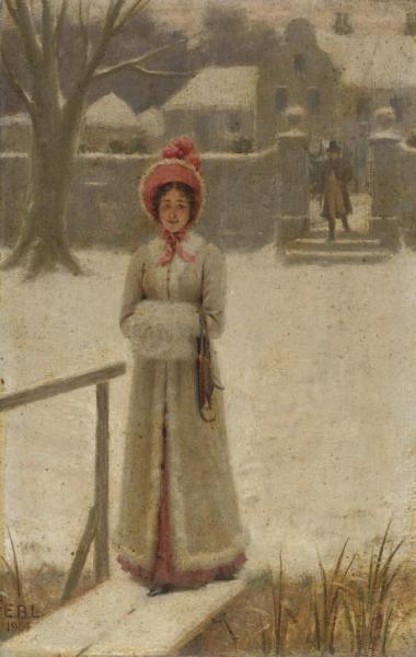 A Wintry Walk by Edmund Blair Leighton