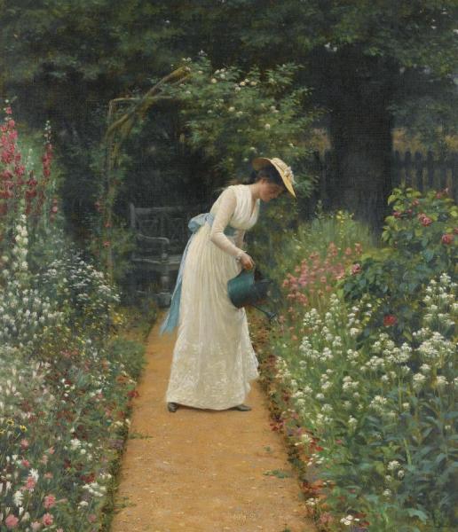 My Lady's Garden by Edmund Blair Leighton