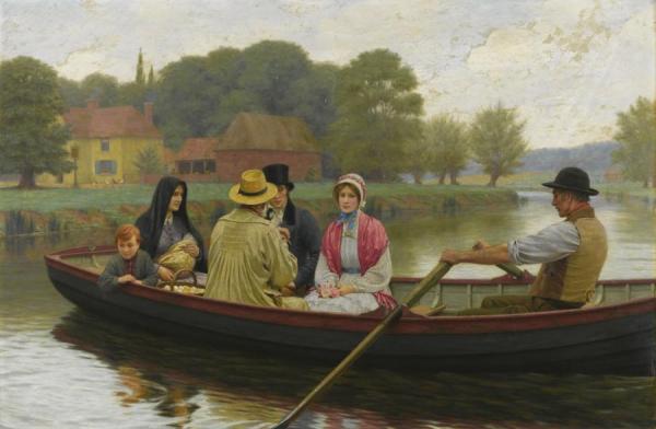 The Ferry by Edmund Blair Leighton