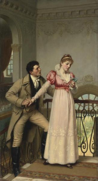 Yes Or No? by Edmund Blair Leighton