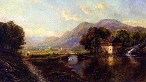 Edmund Darch Lewis By The Mill Stream