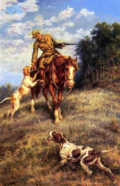 A Hunter And His Dogs by Edmund Henry Osthaus
