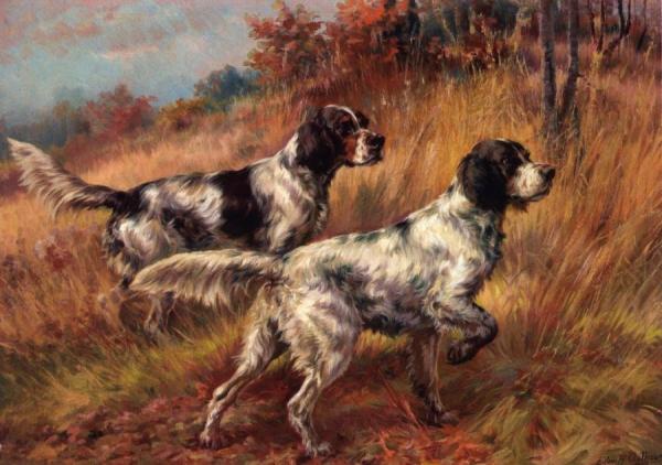 American Llewelyns On Point by Edmund Henry Osthaus Oil Painting Reproductions