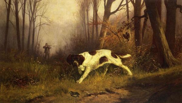 Dog With Hunter by Edmund Henry Osthaus