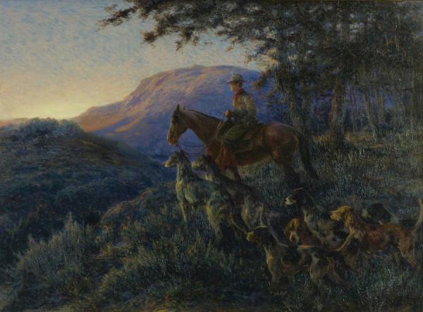 Enjoying Sunset After A Long Day's Hunt by Edmund Henry Osthaus Oil Painting Reproductions