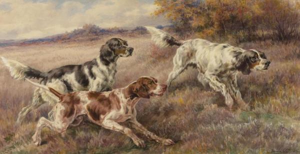 Three Setters by Edmund Henry Osthaus Oil Painting Reproductions