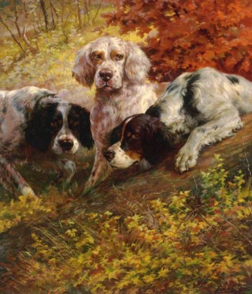 Three Setters On The Scent by Edmund Henry Osthaus