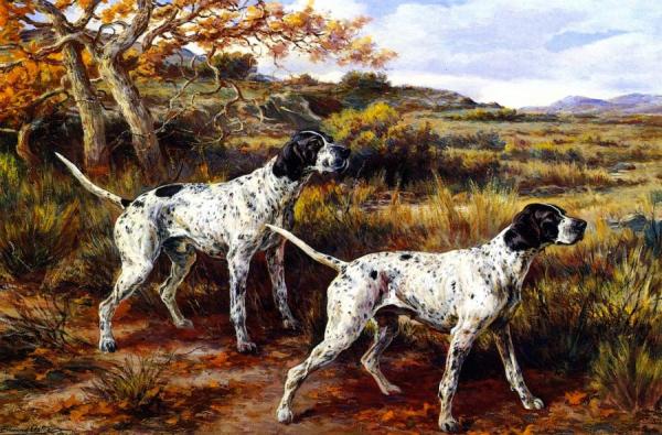 Two Pointers On Scent by Edmund Henry Osthaus