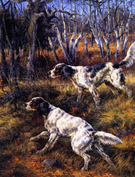 Two Setters by Edmund Henry Osthaus Oil Painting Reproductions