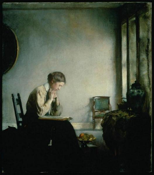 Girl Reading by Edmund Tarbell