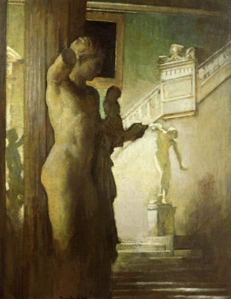 Interior Of The Corcoran Gallery Of Art by Edmund Tarbell