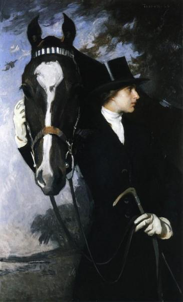 Mary And New Castle Poppy by Edmund Tarbell Oil Painting Reproductions