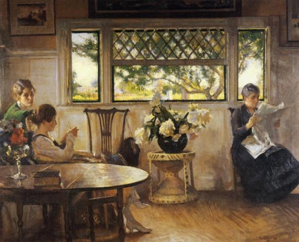 Mother, Mercie, And Mary by Edmund Tarbell