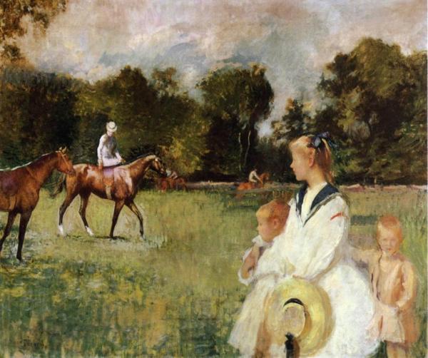 Schooling The Horses by Edmund Tarbell