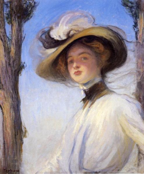 The Picture Hat by Edmund Tarbell