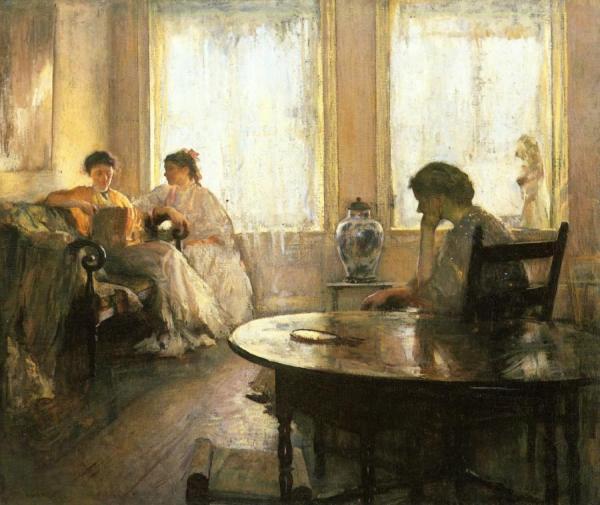 Three Girls Reading by Edmund Tarbell