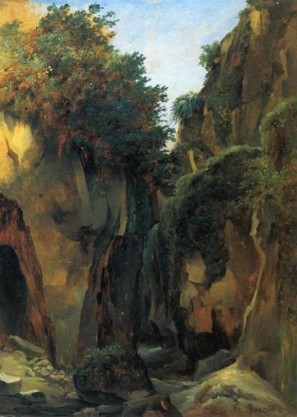 Ravine At Sorrento by Edouard Bertin