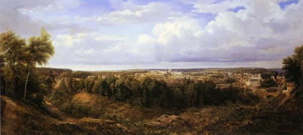 View Of The City Of Leon by Edouard Jean Marie Hostein