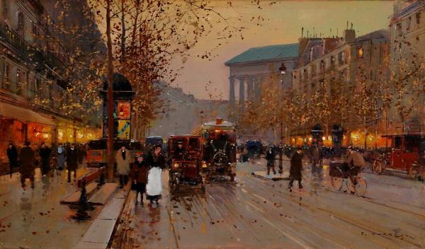 Boulevard De La Madeleine by Edouard Léon Cortes