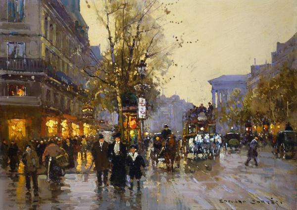 Boulevard Des Capucines by Edouard Léon Cortes