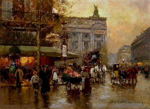 Café De La Paix by Edouard Léon Cortes