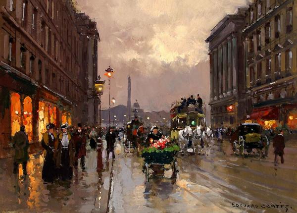 Concorde And Rue Royale by Edouard Léon Cortes