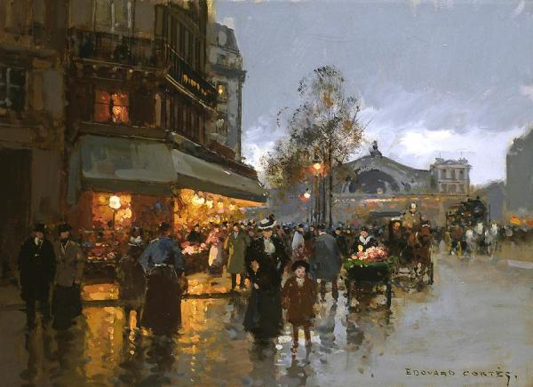 Gare De L'est by Edouard Léon Cortes