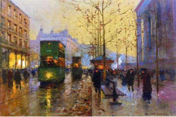 La Madeleine, Twilight by Edouard Léon Cortes