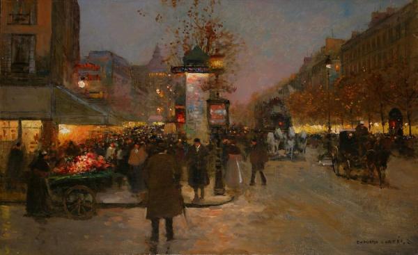 Les Grands Boulevards by Edouard Léon Cortes