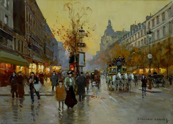 Les Grands Boulevards by Edouard Léon Cortes