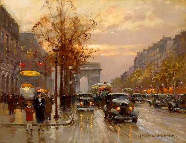 Métro George V, Champs Élysées by Edouard Léon Cortes
