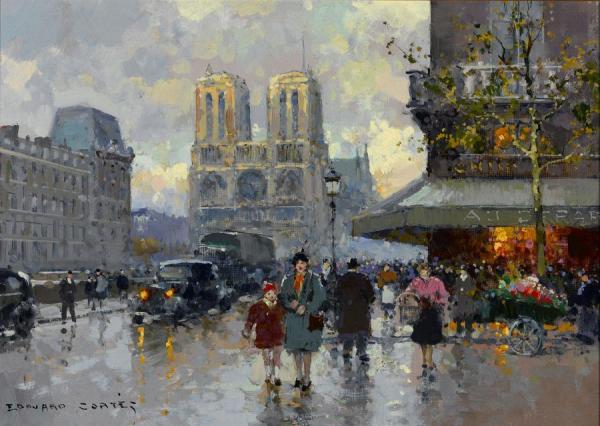 Notre Dame,paris by Edouard Léon Cortes