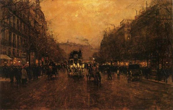 Paris Evening by Edouard Léon Cortes