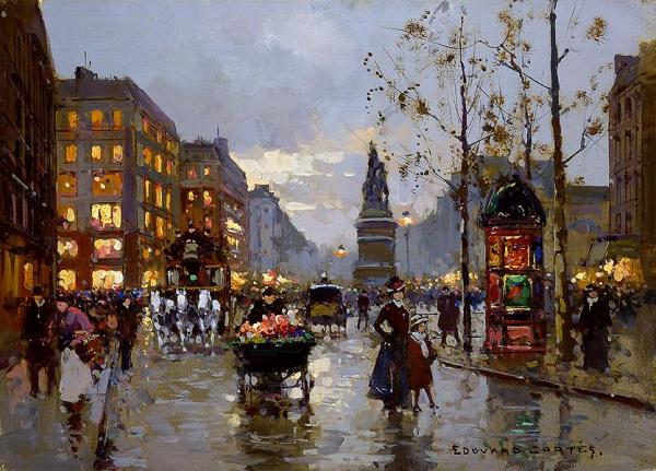 Place De Clichy by Edouard Léon Cortes