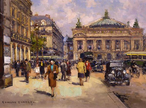 Place De L'opera by Edouard Léon Cortes
