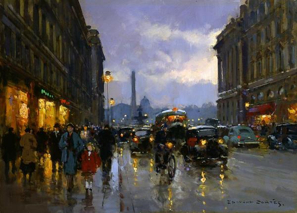Place De La Concorde by Edouard Léon Cortes