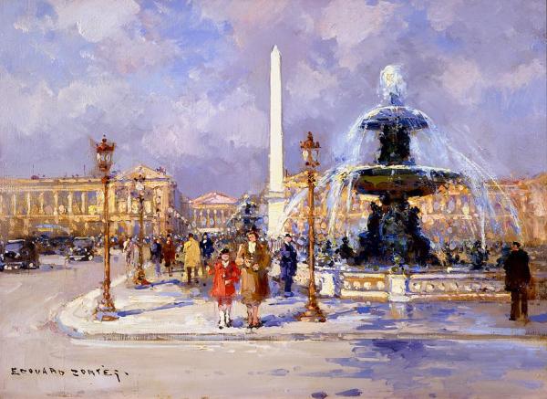 Place De La Concorde by Edouard Léon Cortes