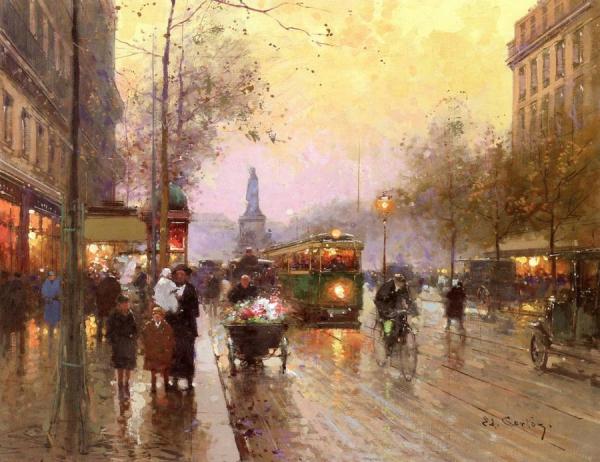 Place De La Republic by Edouard Léon Cortes
