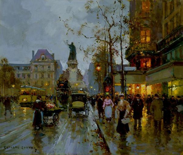 Place De La Republique by Edouard Léon Cortes