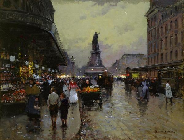 Place De La Republique by Edouard Léon Cortes