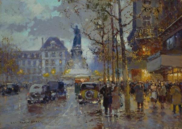 Place De La Republique by Edouard Léon Cortes