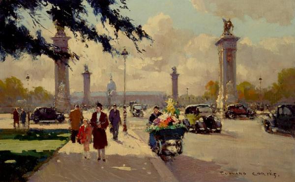 Pont Alexandre Iii by Edouard Léon Cortes